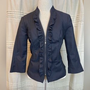 White House Black House Black Tiered Ruffle Jacket